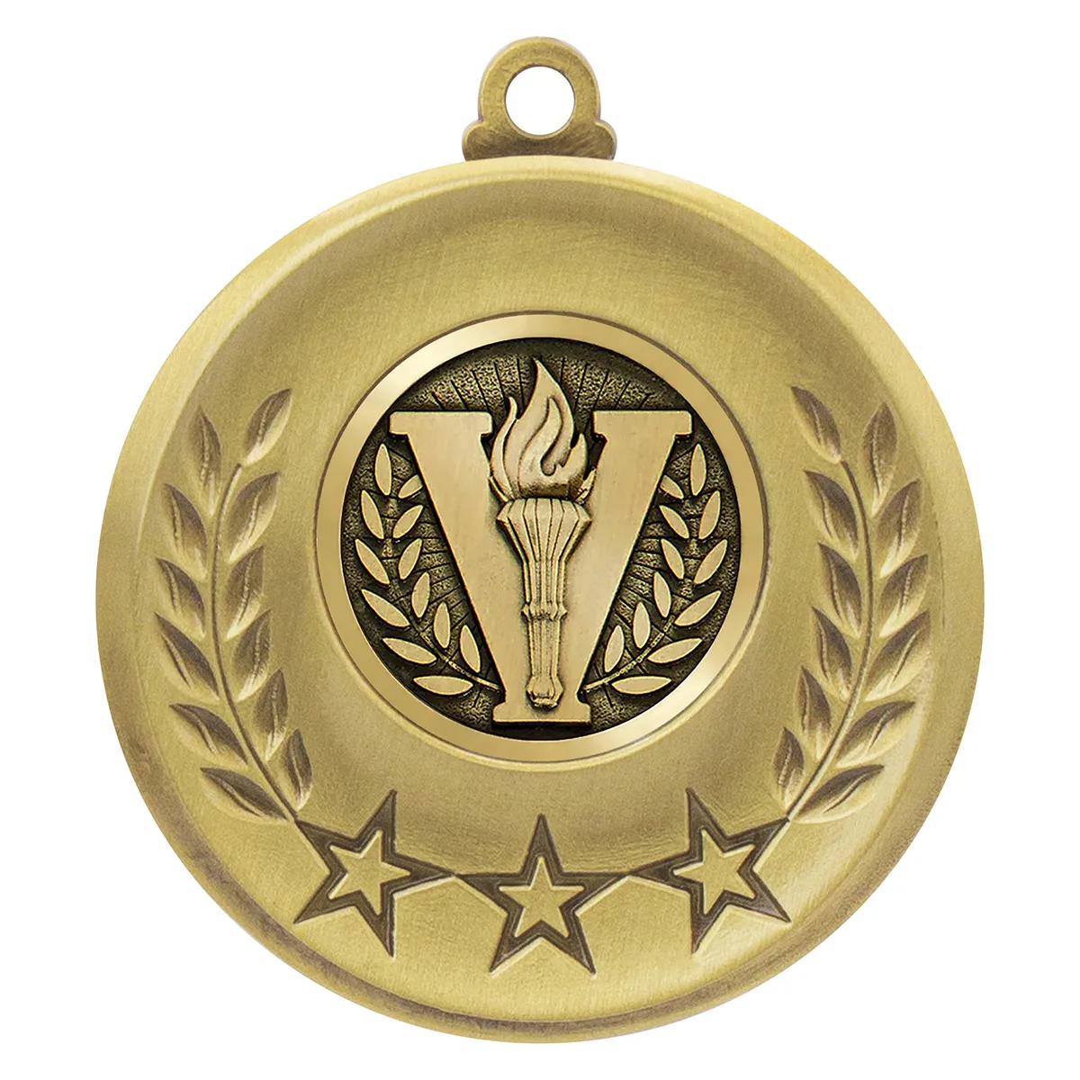 msh101g-gold Gold laurel medal - victory with metal construction