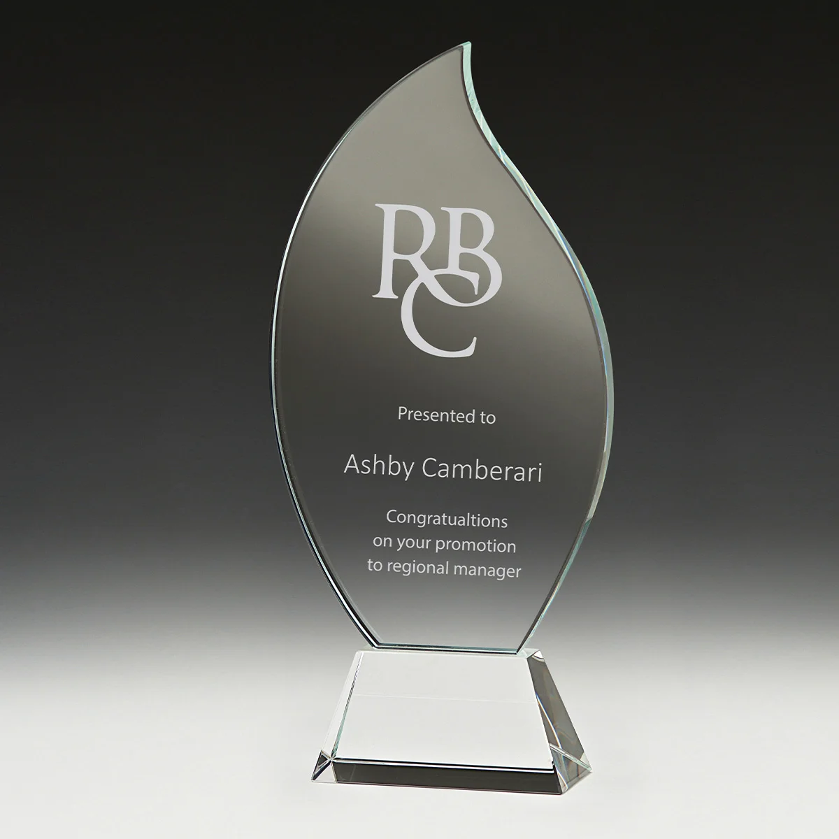 ct586a-grey-bg Levity award with glass construction