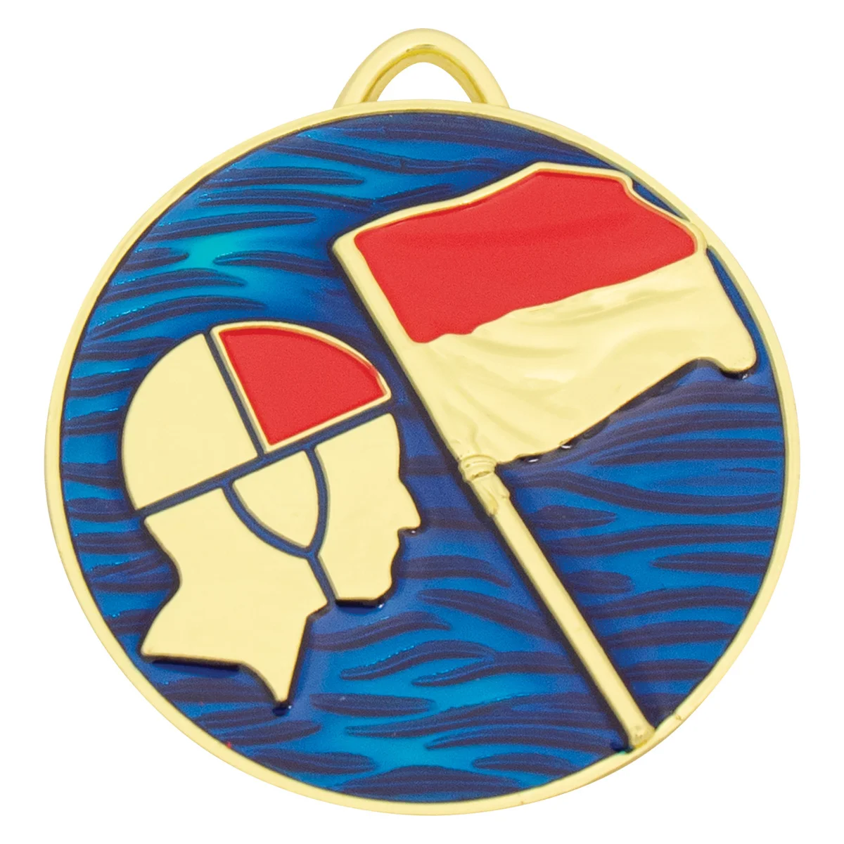 mp058g-gold Gold lifesaving medal colour with metal construction