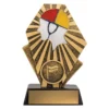11858s-gold Gold lifesaving silhouette with resin construction