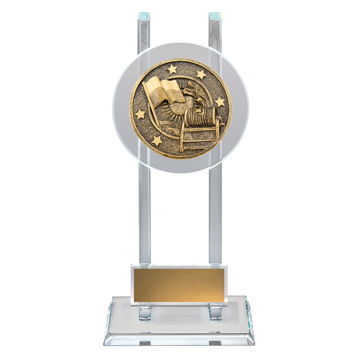 sg258a-gold Gold lifesaving spartan glass with glass construction