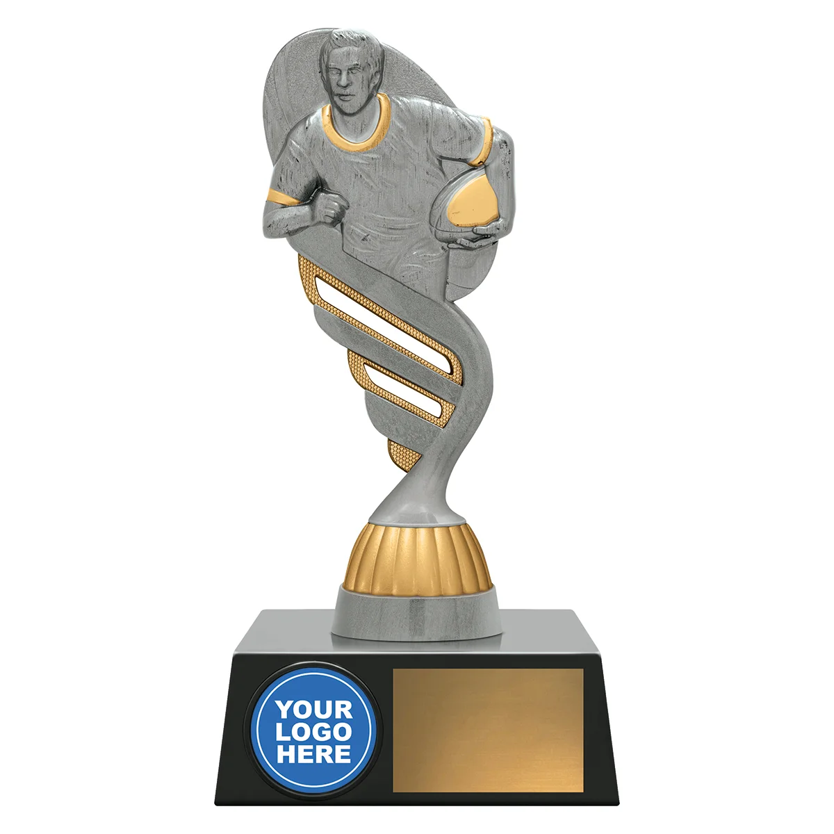 rl512a-silver Silver logo series - league / union with plastic construction