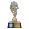 ls245a-silver Silver logo series - martial arts with plastic construction
