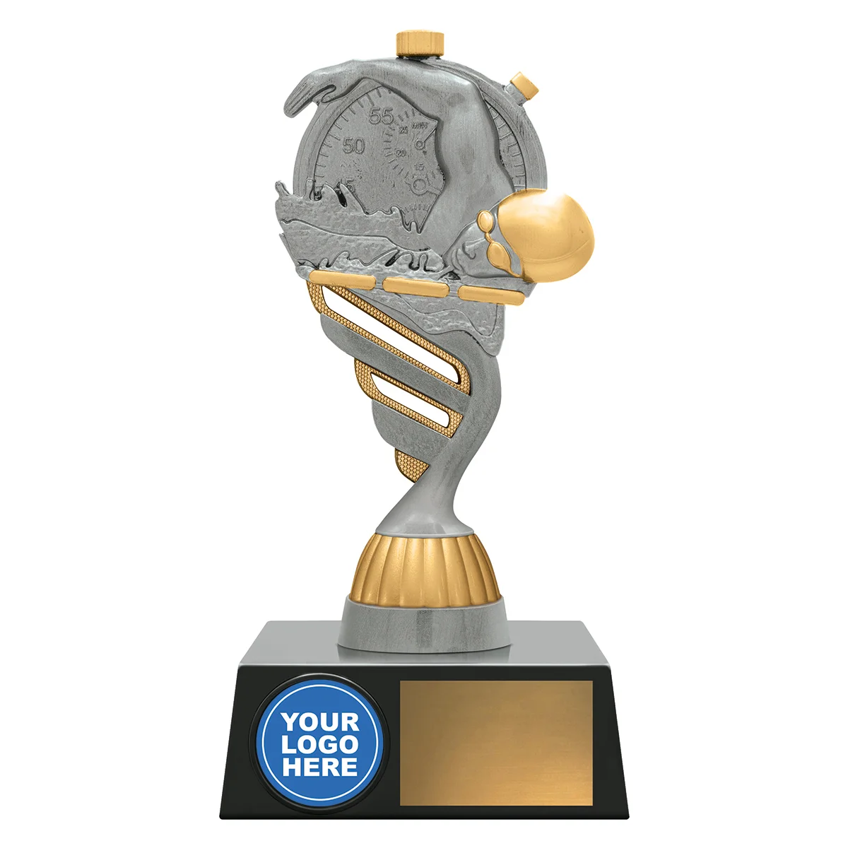ls220a-silver Silver logo series - swim with plastic construction