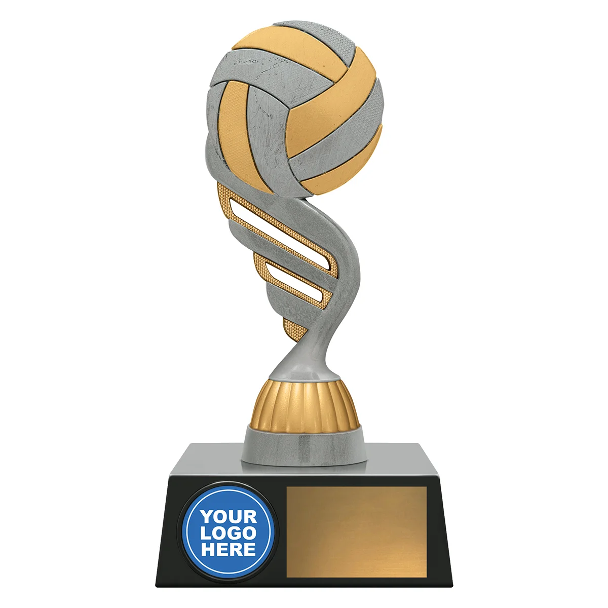 x571a-silver Silver logo series - volleyball with plastic construction