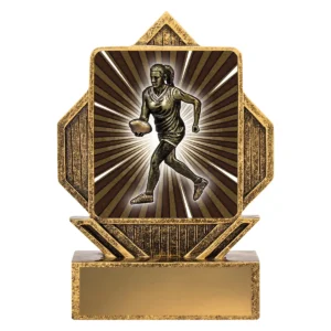 Gold lynx arrow - aussie rules female with resin construction