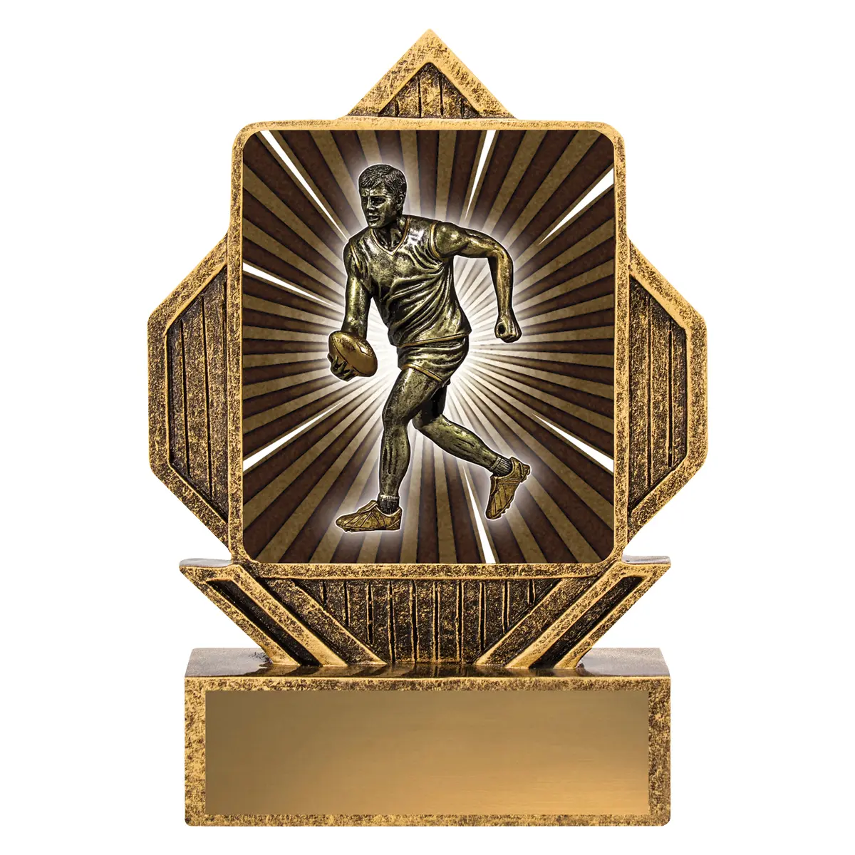 la088-gold Gold lynx arrow - aussie rules male with resin construction