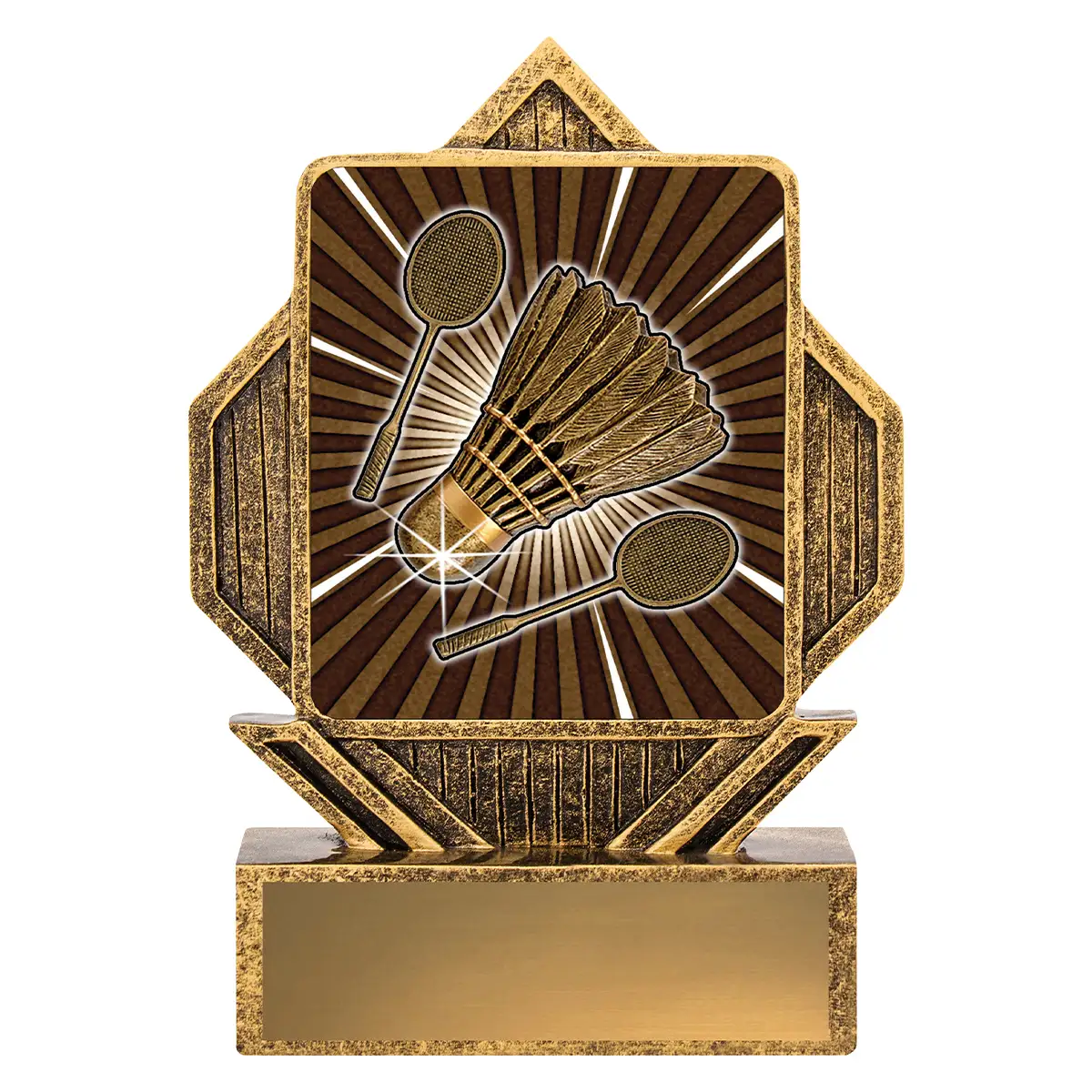 la046-gold Gold lynx arrow - badminton with resin construction