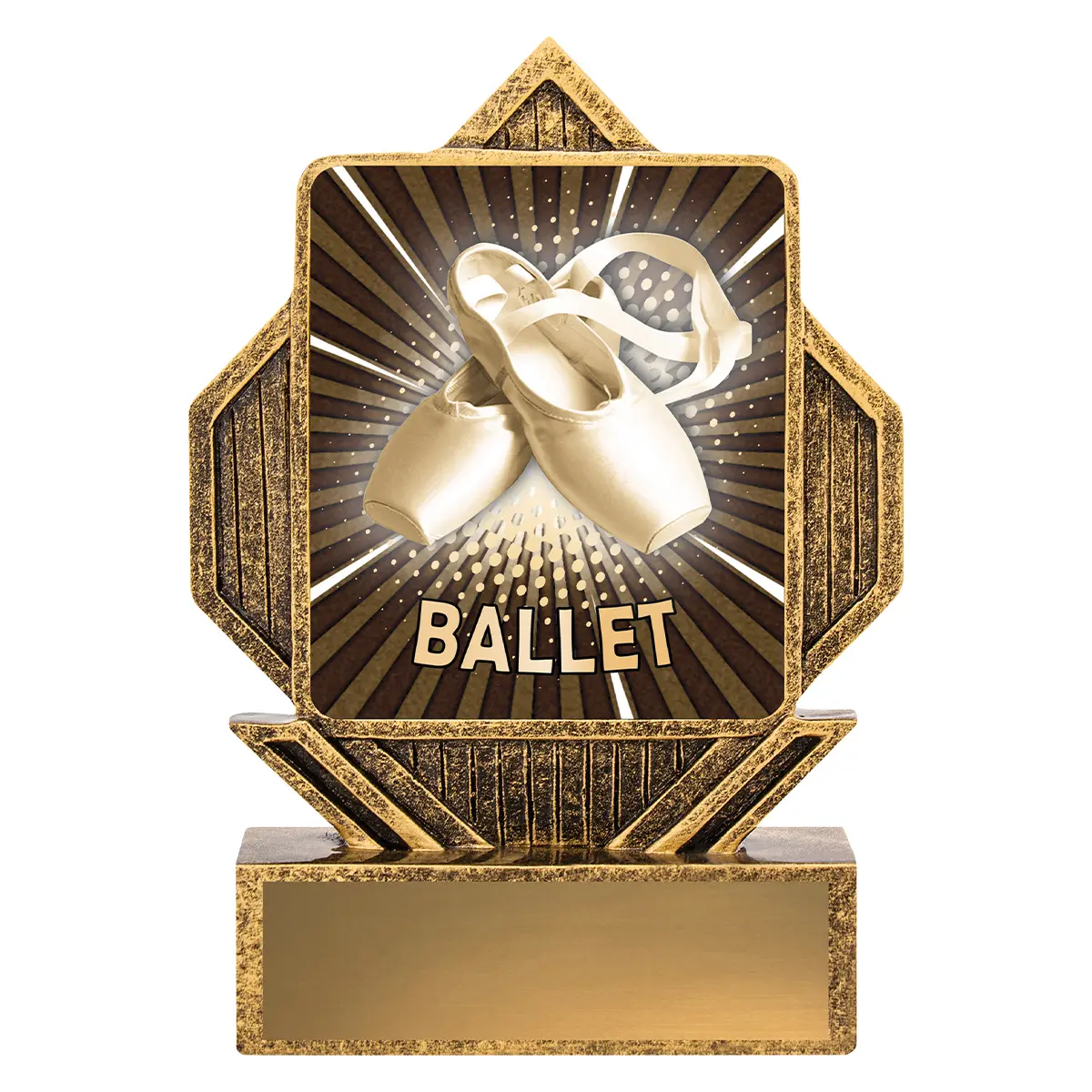 la323-gold Gold lynx arrow - ballet with resin construction