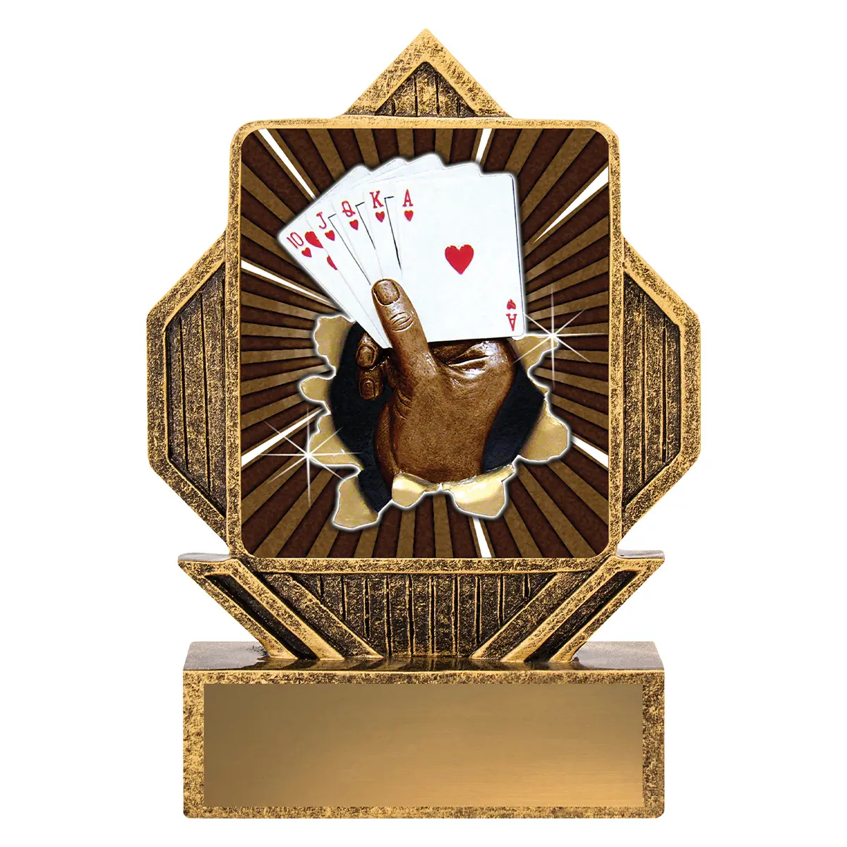 la097-gold Gold lynx arrow - cards with resin construction