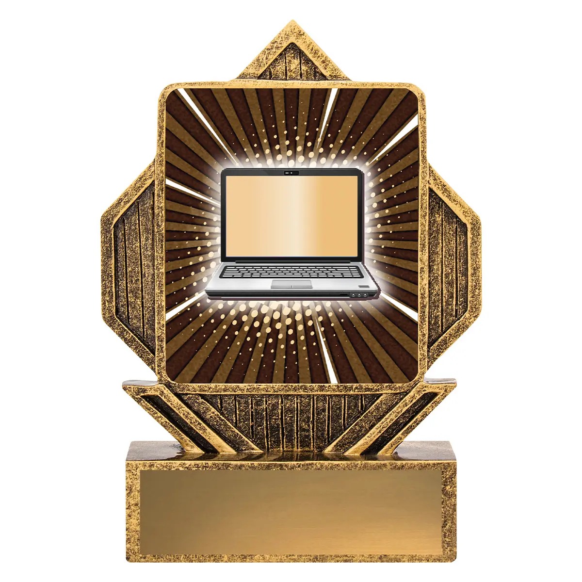la107-gold Gold lynx arrow - computers with resin construction