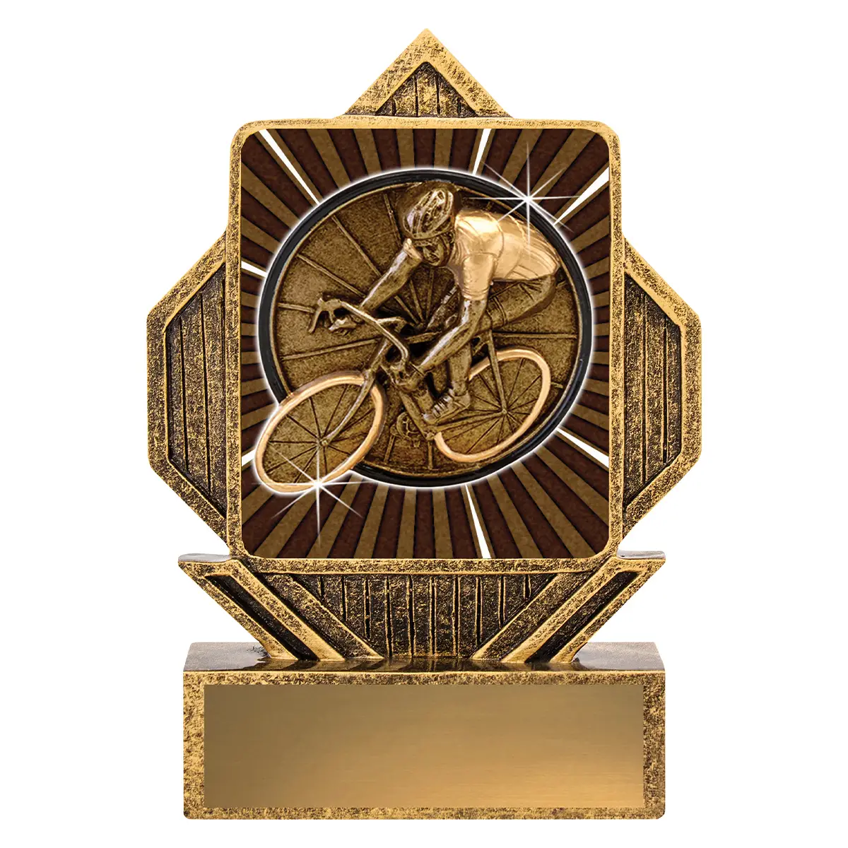 la064-gold Gold lynx arrow - cycling with resin construction