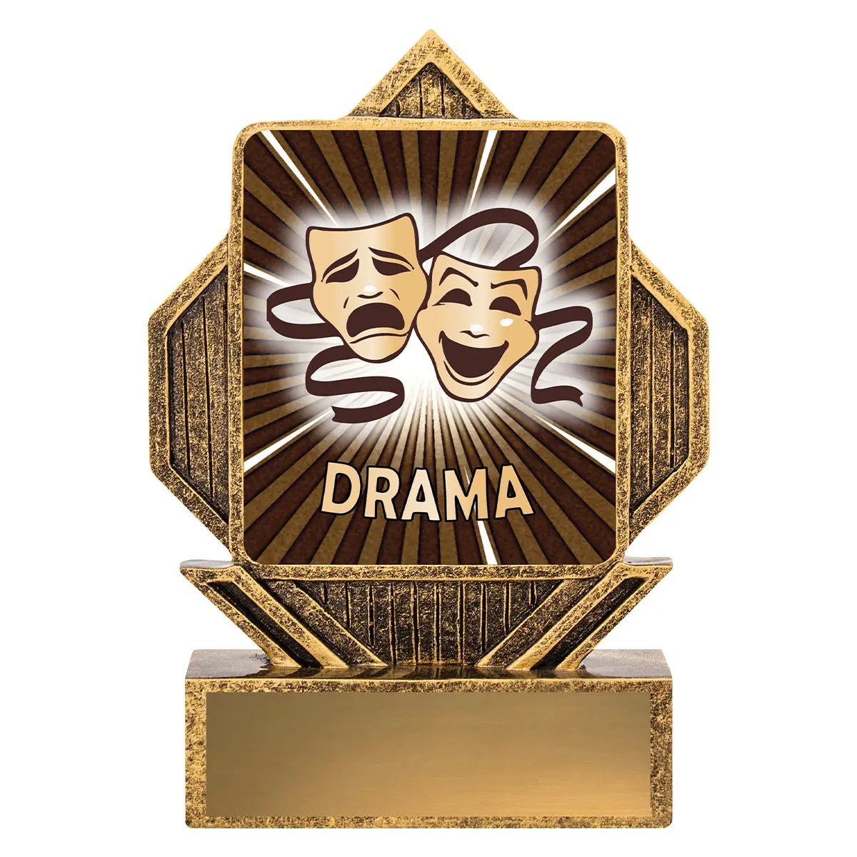 la094-gold Gold lynx arrow - drama with resin construction