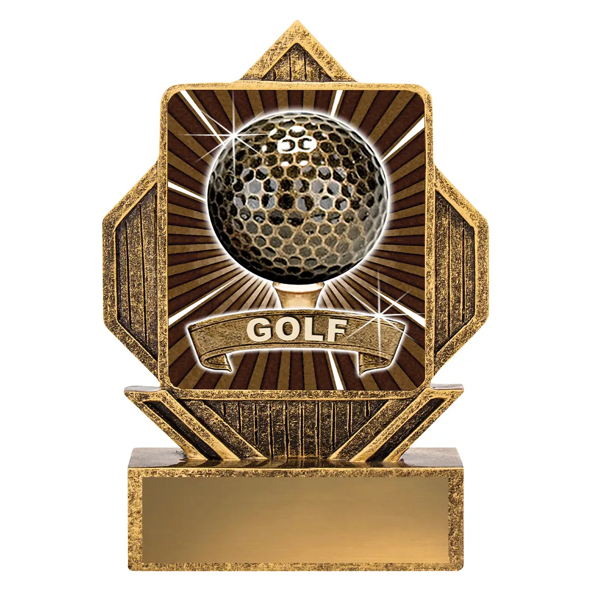 la009-gold Gold lynx arrow - golf with resin construction