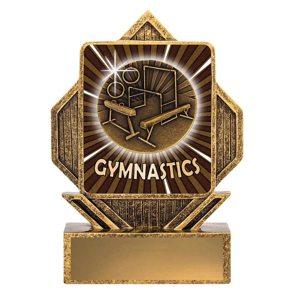 la914-gold Gold lynx arrow - gymnastics with resin construction