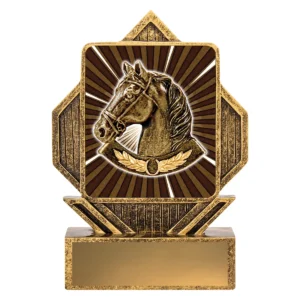 Gold lynx arrow - horse with resin construction
