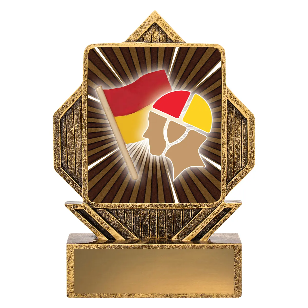 la058-gold Gold lynx arrow - lifesaving with resin construction