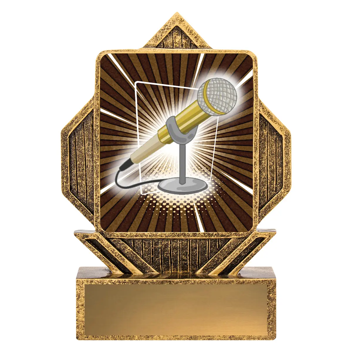 la105-gold Gold lynx arrow - public speaking with resin construction