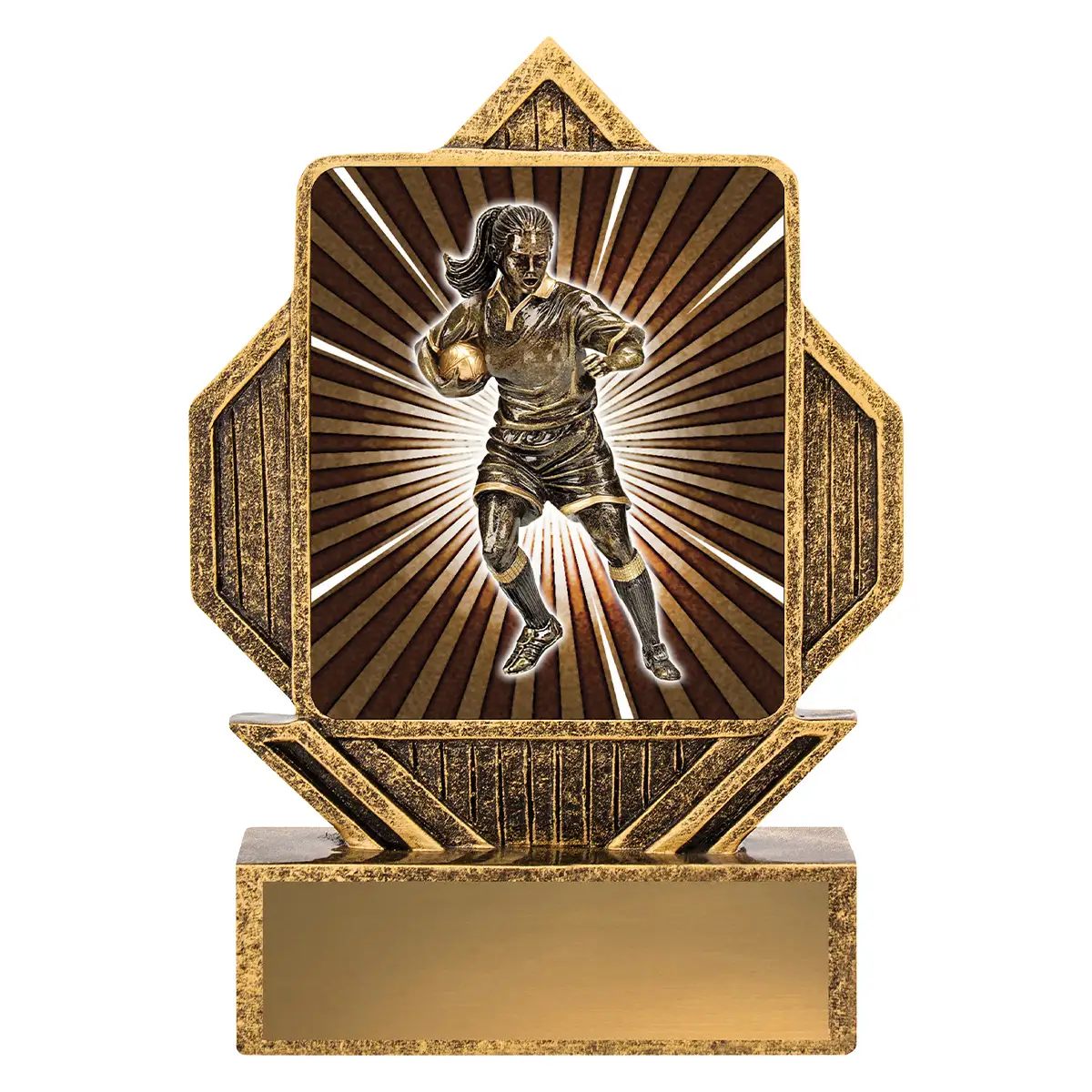 Gold lynx arrow - rugby female with resin construction