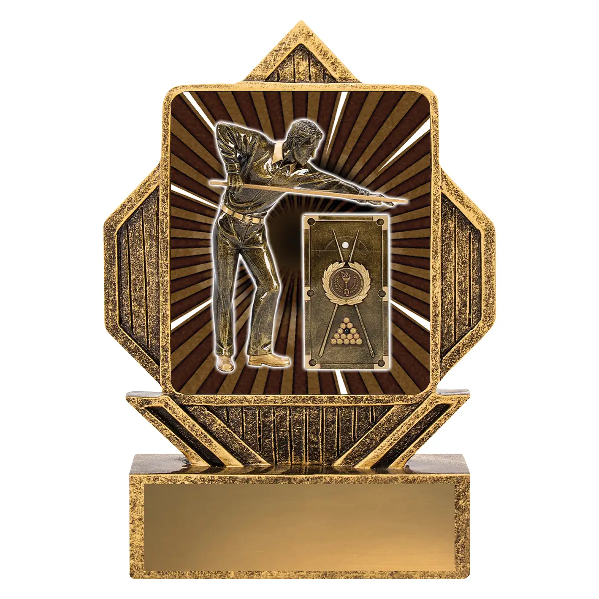 la042-gold Gold lynx arrow - snooker / pool with resin construction