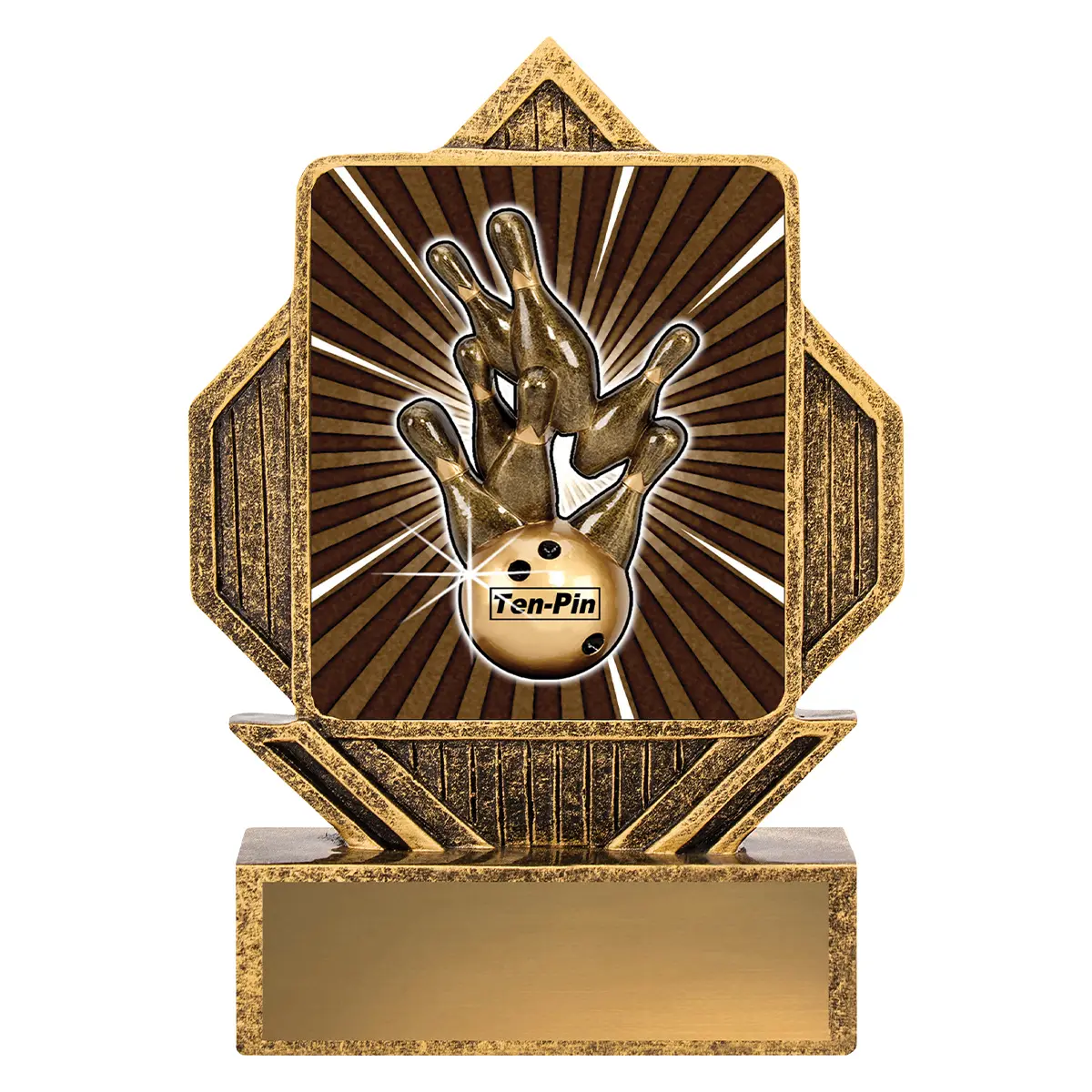 la052-gold Gold lynx arrow - tenpin with resin construction