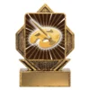 la106-gold Gold lynx arrow - visual arts with resin construction