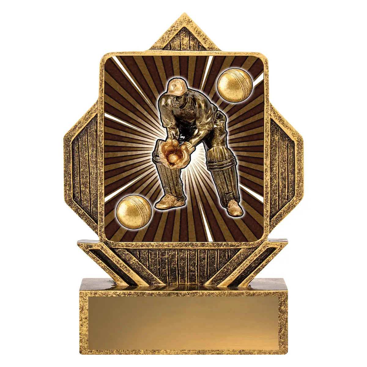 la090-gold Gold lynx arrow - wicketkeeper with resin construction