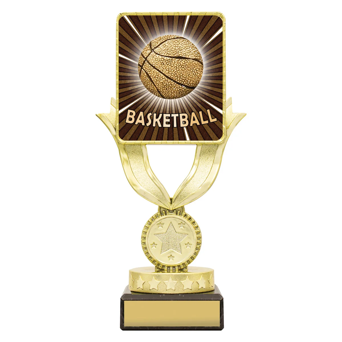 lpb034a-black Black lynx sentry - basketball with plastic / marble construction