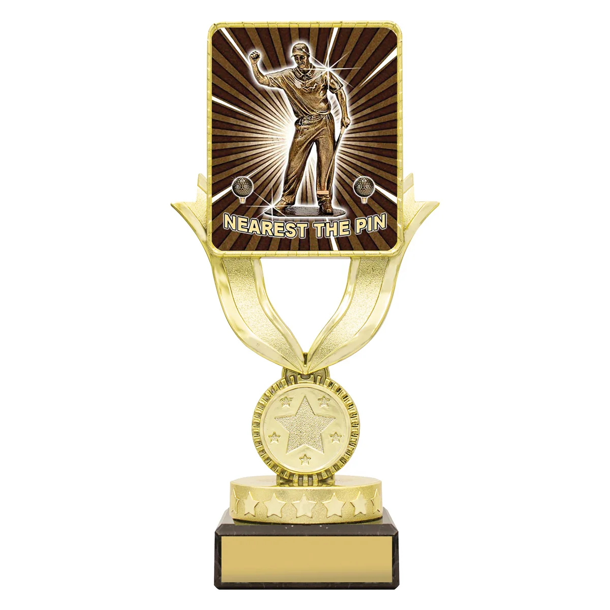 lpb068a-black Black lynx sentry - nearest the pin with plastic / marble construction