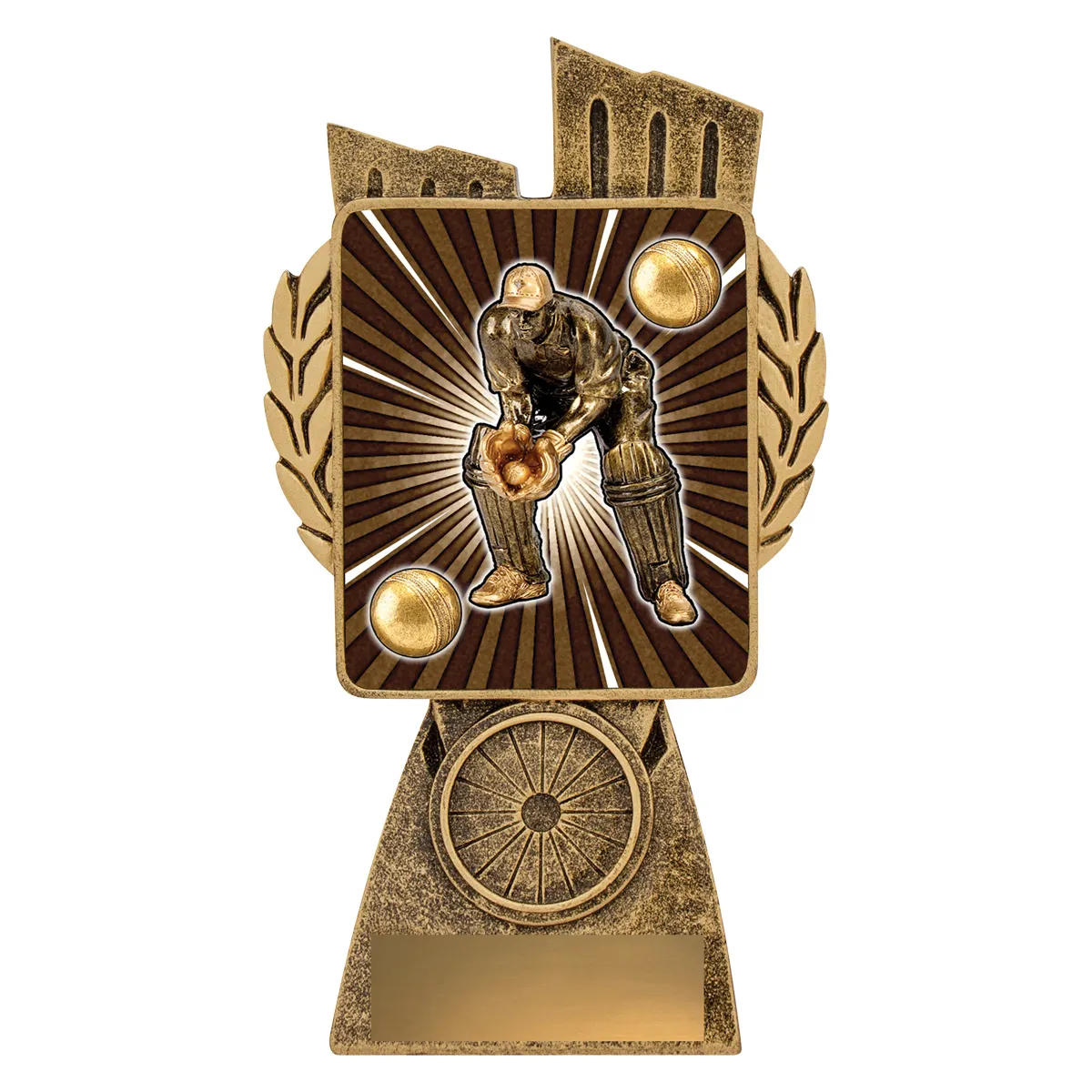 lr090a-gold Gold lynx - wicketkeeper with resin construction
