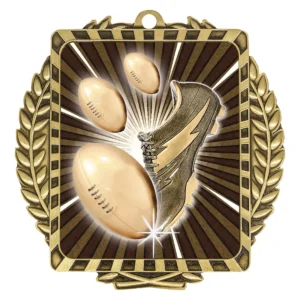 Gold lynx wreath medal with metal construction
