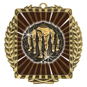 Gold lynx wreath - running with metal construction