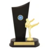 yt8344a-gold Gold male karate timber crest with plastic / timber construction