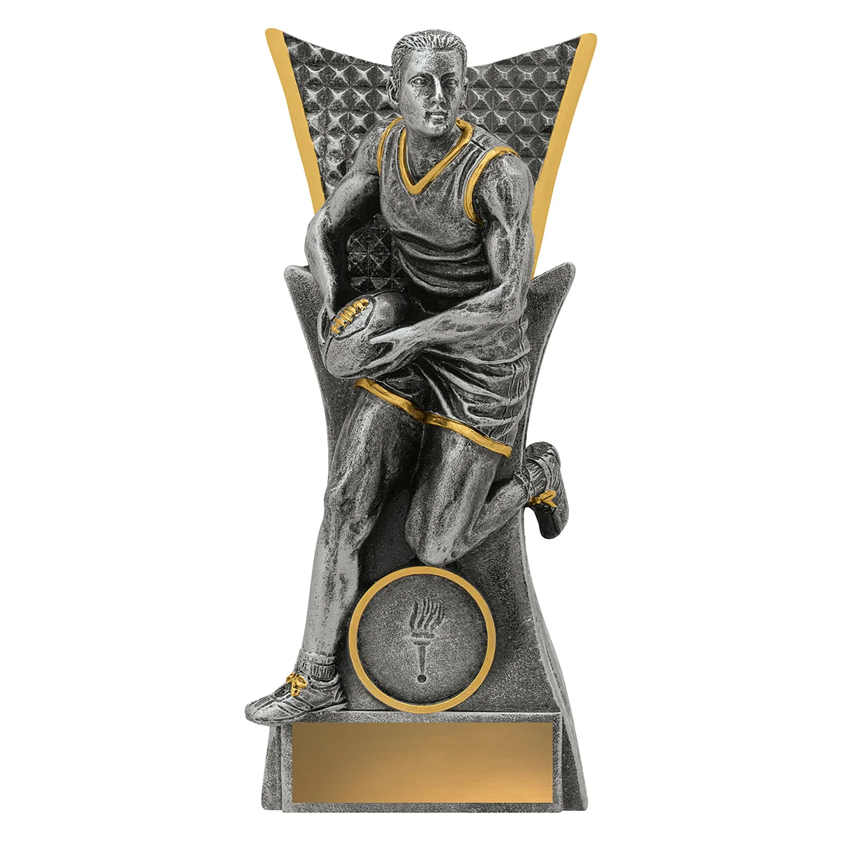 29188b-silver Silver male vanguard with resin construction