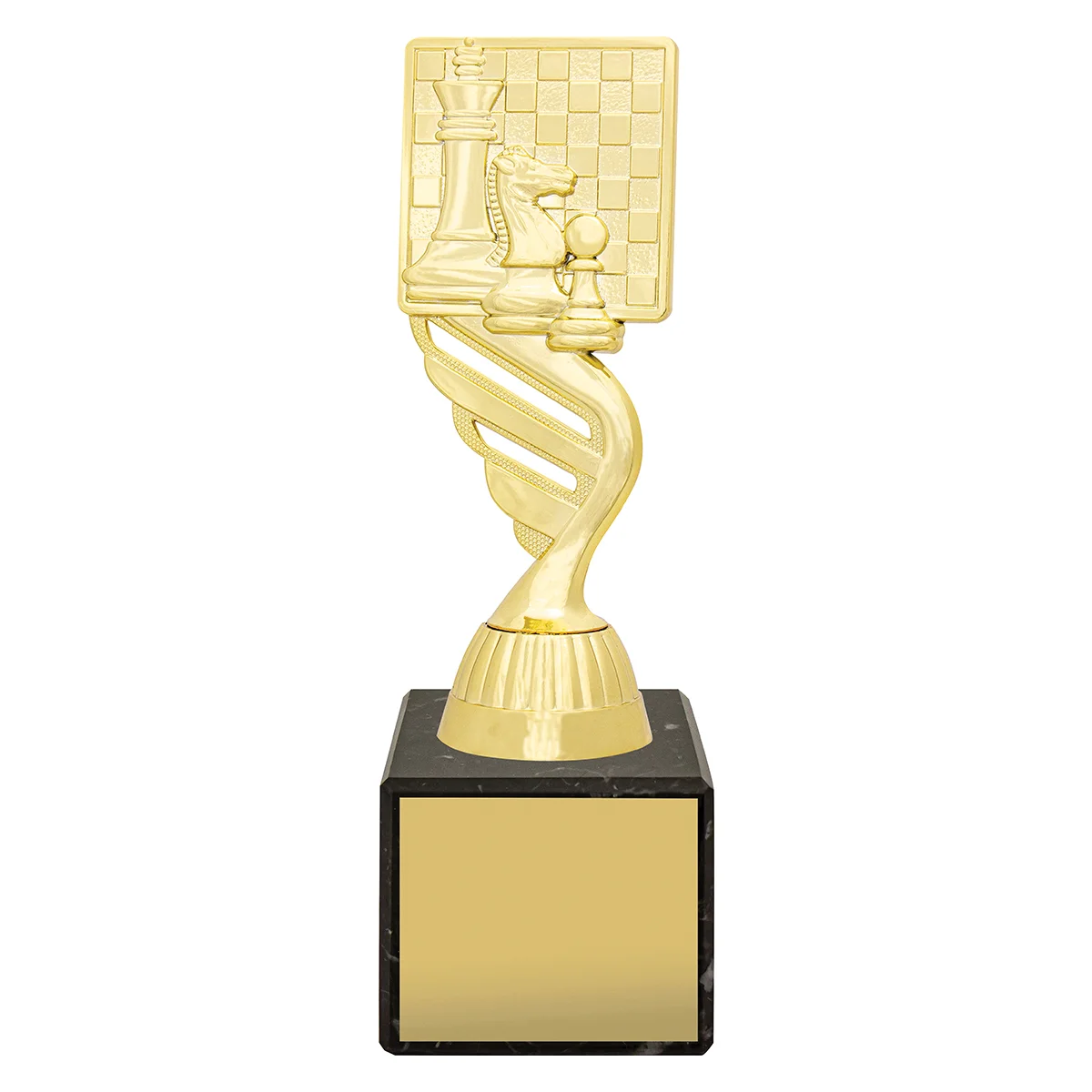 y178a-gold Gold marble column - chess with plastic / marble construction