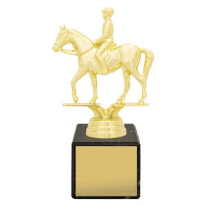 Gold marble column - equestrian with plastic / marble construction