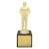 y8347a-gold Gold marble column - female judo with plastic / marble construction