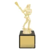 y8265a-gold Gold marble column - female lacrosse with plastic / marble construction