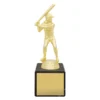 y8275a-gold Gold marble column - female softball with plastic / marble construction