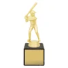 y8274a-gold Gold marble column - male baseball with plastic / marble construction