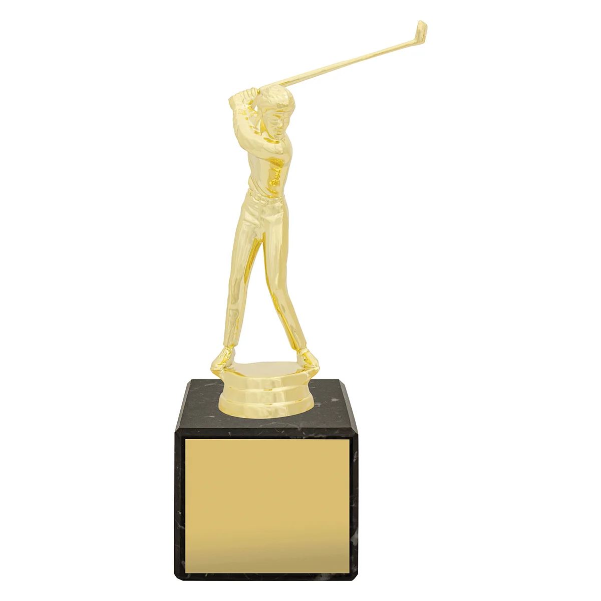 y8313a-gold Gold marble column - male golf with plastic / marble construction