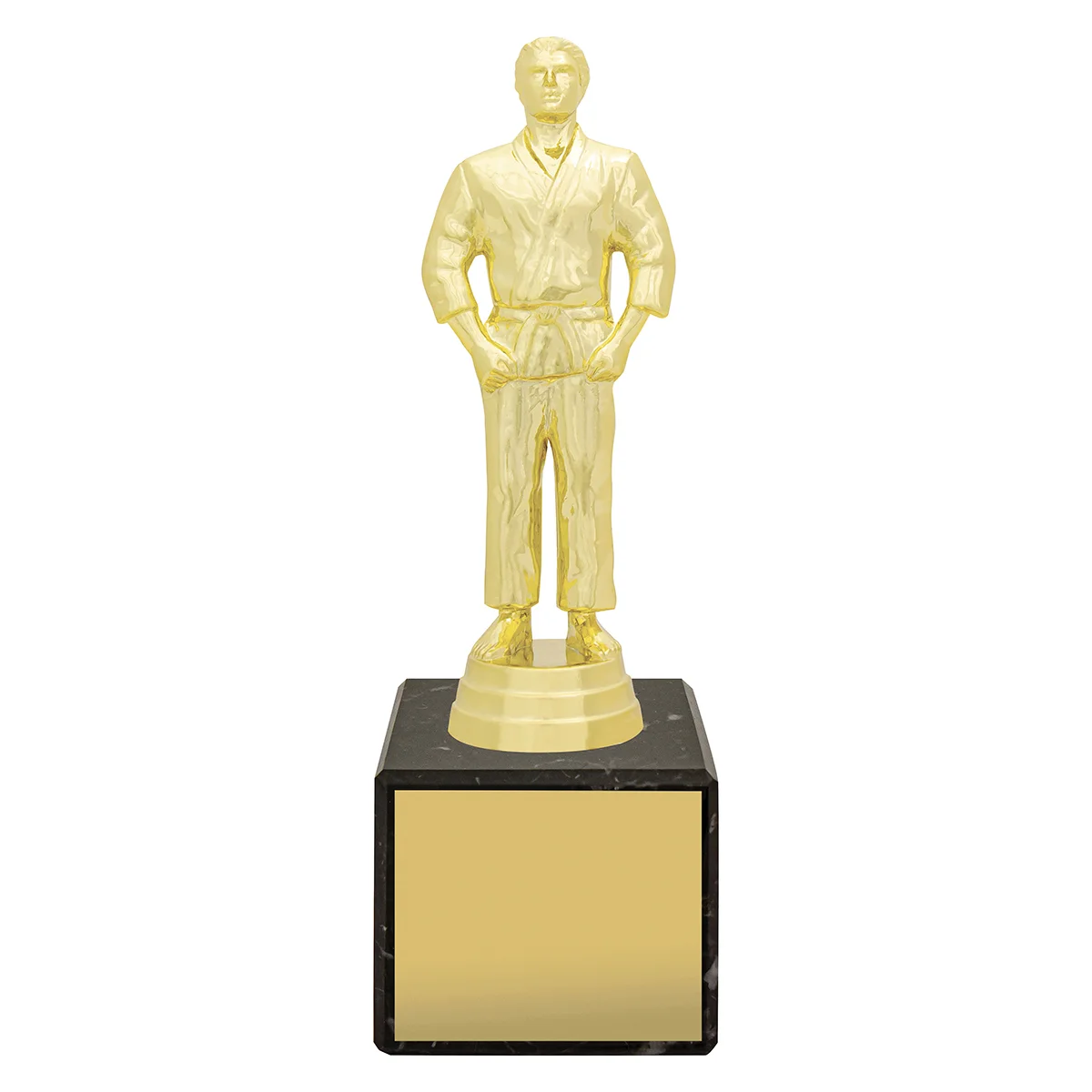 y8346a-gold Gold marble column - male judo with plastic / marble construction