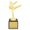 y8344a-gold Gold marble column - male karate with plastic / marble construction