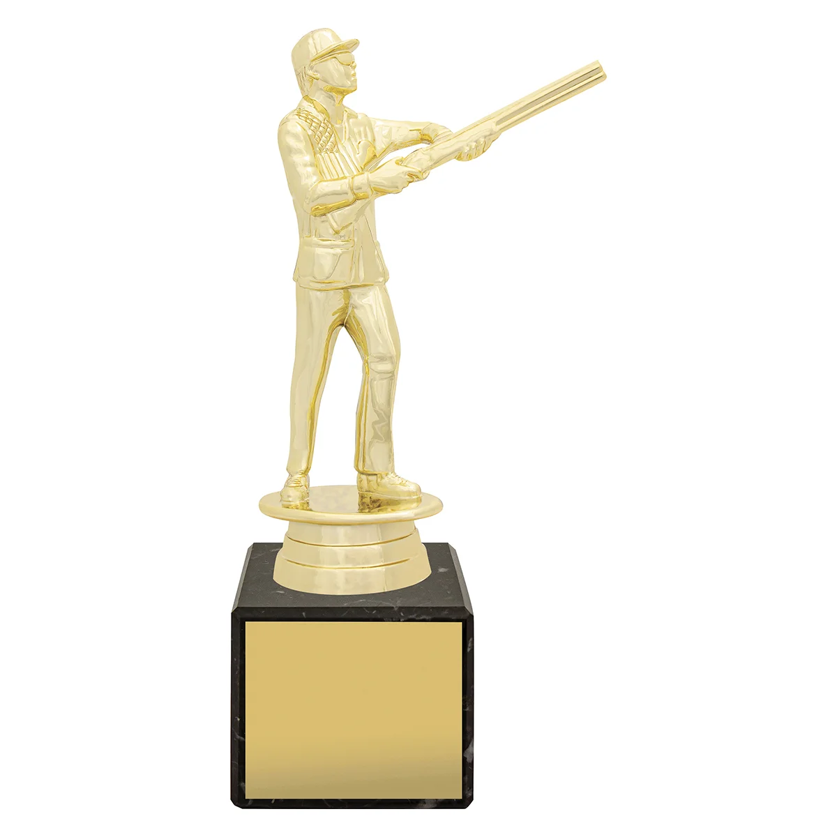 y8664a-gold Gold marble column - male skeet with plastic / marble construction