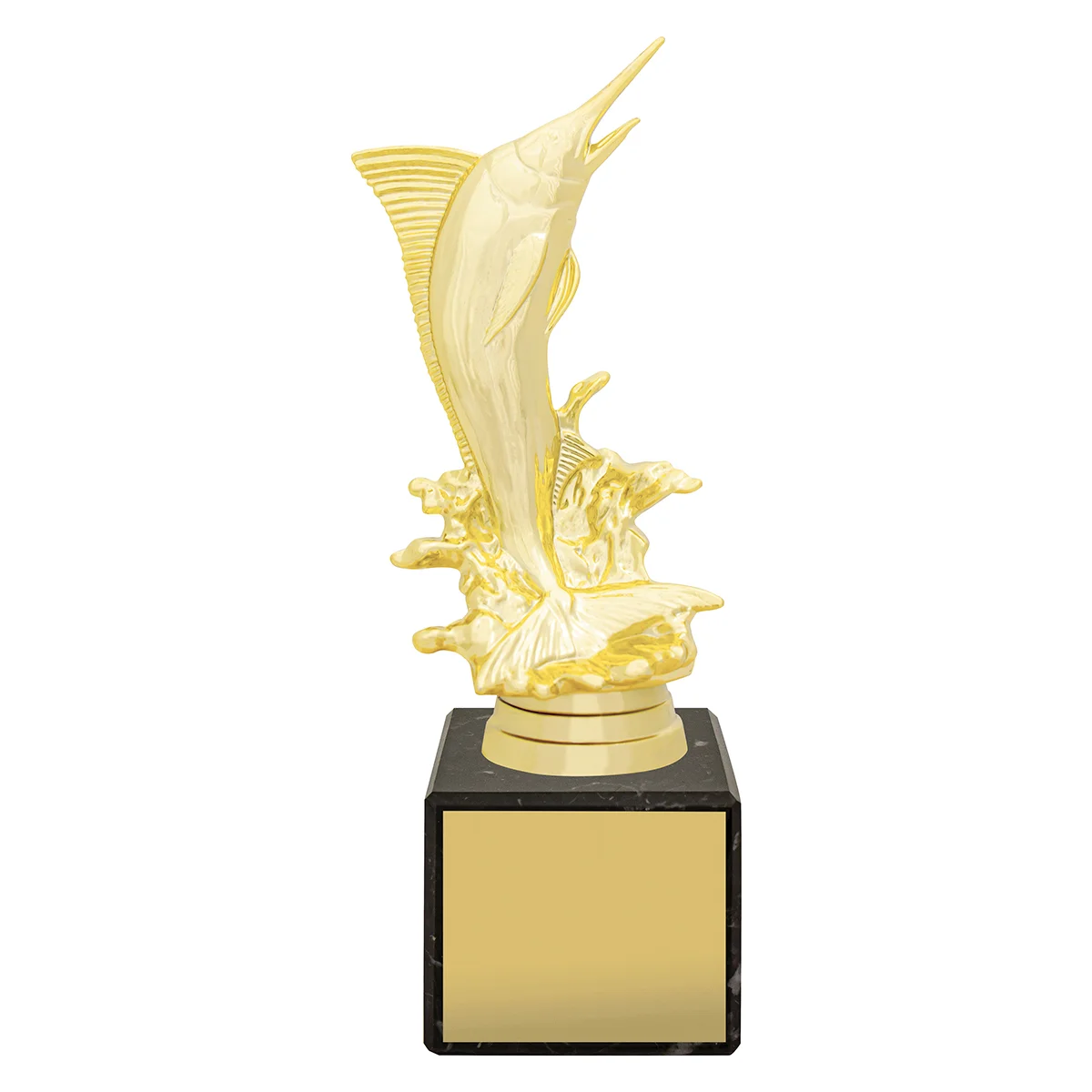 y8133a-gold Gold marble column - marlin with plastic / marble construction