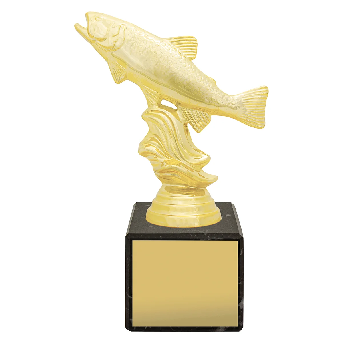 Gold marble column - trout with plastic / marble construction