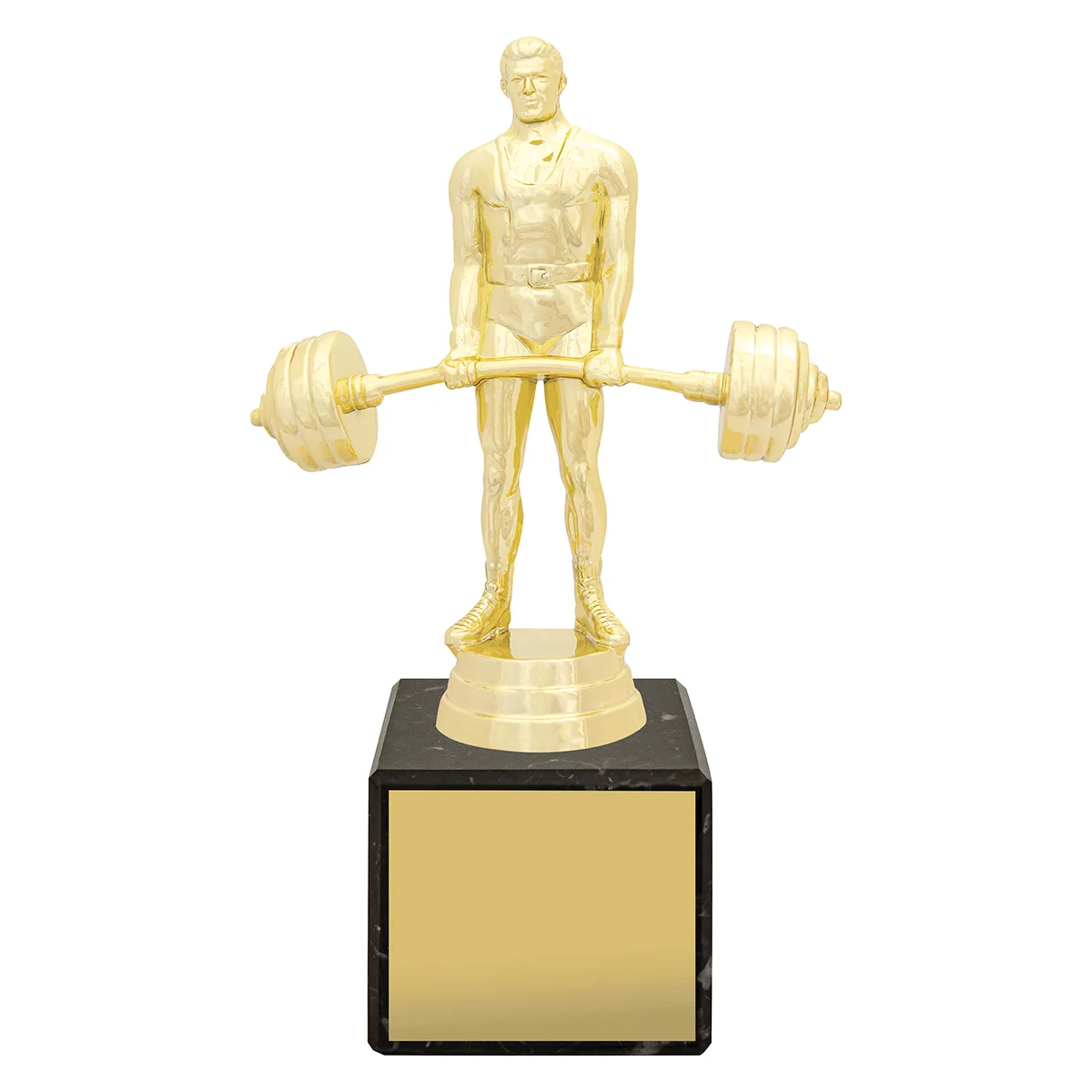 y8363a-gold Gold marble column - weightlifting with plastic / marble construction