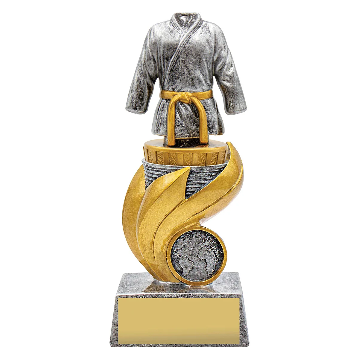 ur45a-silver Silver martial arts flame with resin construction