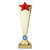 cup81a-red Red mega star logo with plastic / marble construction