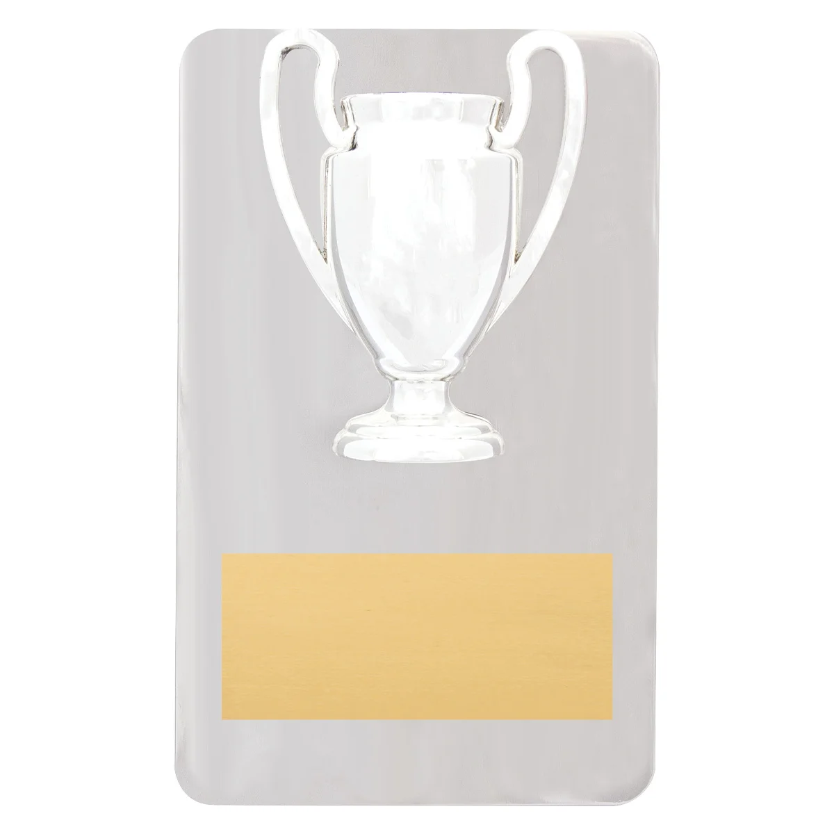 9935-silver Silver metal achievement plaque with metal construction